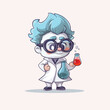 © Uzzi1001 - Cartoon scientist boy character in science lab coat and glasses. vector illustration