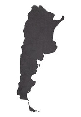 Wall Mural - map of Argentina on old black grunge paper	