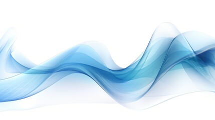 Wall Mural - Abstract background with blue glowing waves by Generative AI