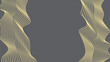 © Alina Bobko - Vector abstract line art wavy smooth flowing dynamic gold gradient isolated gray background in concept luxury, wave