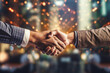 © SANGHYUN - Businessman handshake for teamwork of business merger and acquisition, successful negotiate, hand shake. AI generative