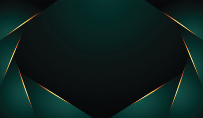 abstract Background 3d luxury gradient design green wave color