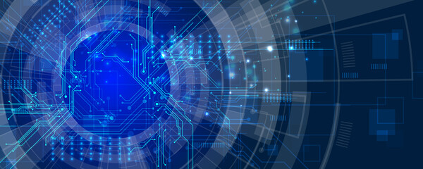 Wall Mural - abstract background image high tech technology communication circuit board concept background image