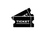 Fototapeta  - Ticket icon set. Pair tickets logo design. Entry ticket. Cinema, theater, concert, play, party, event, festival vector design and illustration.