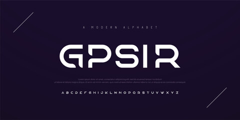 gpsir, modern urban alphabet fonts. typography sport, technology, fashion, digital, future creative 