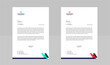 © N - Minimal letterhead template. Professional corporate business letterhead layout design for company. Simple and clean design. Part of Brand identity or branding design.