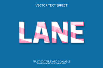 Wall Mural - Lane 3D Editable Vector Eps Text Effect Design