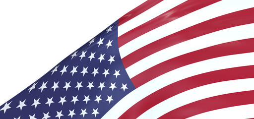 Wall Mural - Symbol of Freedom: 3D USA Flag Represents Liberty and Independence