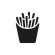 French fries icon. Vector illustration. Flat design.	