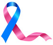 The pink and blue ribbon is a symbol for promoting: Baby loss awareness, including loss during and after pregnancy, stillbirth, miscarriage, termination for medical reasons, neonatal death and SIDS.