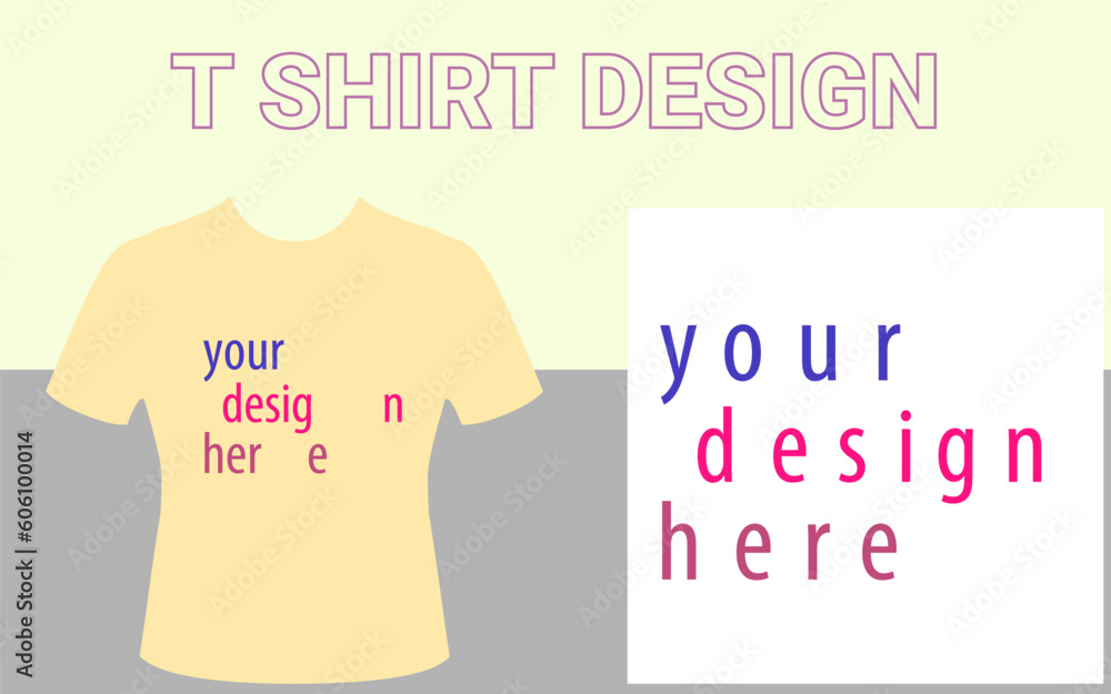 T Shirt Design Template with vector file adobe illustrator Stock Vector