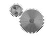 Clock mechanism metal gears isolated