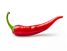 Red Hot Chili Pepper Isolated On Transparent And White Background, Png