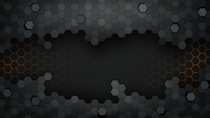 luxury hexagonal background, widescreen wallpaper, vector illustration
