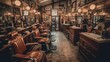 © jambulart - Stylish hairdressing salon interior, generative ai