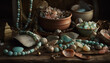 © Jeronimo Ramos - Abundance of ancient jewelry, shiny gemstones, and elegance generated by AI