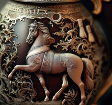 The Horse Trapped In Ceramic, Artificial Generativa.