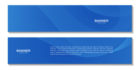 set of banners. blue wave gradient background for business.