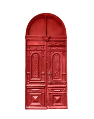 Wall Mural - Old building with beautiful vintage door and visor