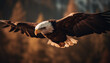 Majestic bird of prey soaring in freedom generated by AI