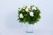 Flower vase on white background