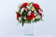 Flower vase on white background