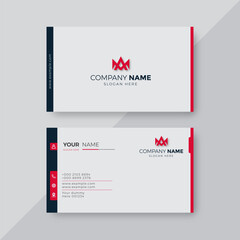 Sticker - Professional Elegant red and white Modern Business Card Design Template