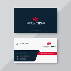 Wall Mural - Professional Elegant red and white Modern Business Card Design Template