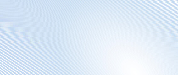 Wall Mural - smooth wave lines texture. white wavy stripes on light blue background. warped and curved lines wall