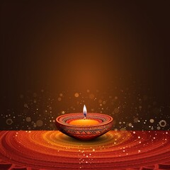 Poster - illustration of diya on Diwali celebration.india diwali celebration