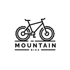 Canvas Print - Mountain bike logo design vector illustration