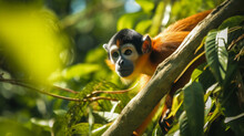 Generative AI Illustration Of A Spider Monkey