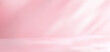 © klyaksun - Realistic pink background for product presentation. Vector illustration of light peach color empty space with satin texture. Fashion studio interior design. Cosmetics, beauty services banner template