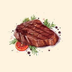 vector steak beef