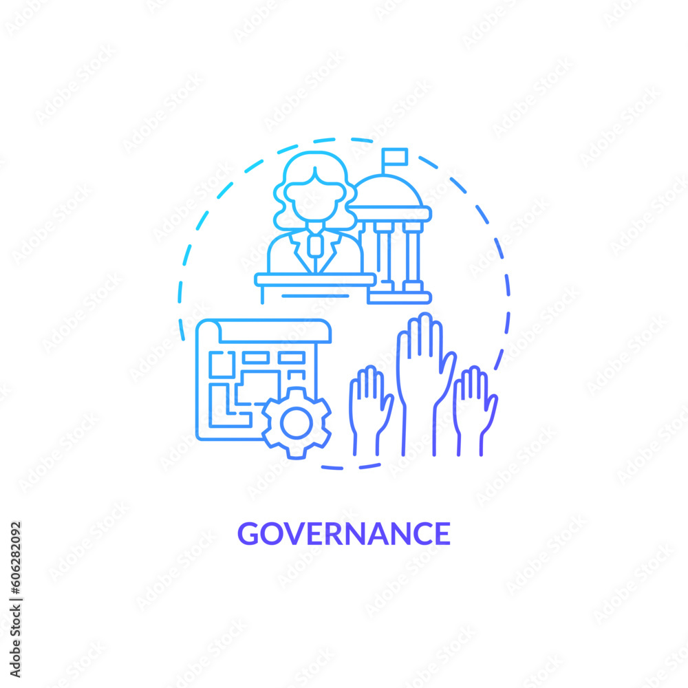 Image result for Governance blue gradient concept icon. Governing body. Community board ...
