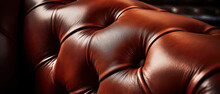 Rich Leather Chesterfield Sofa