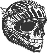 A Medieval Holy Skull. Illustration Of A Medieval Skull Helmet