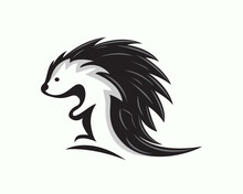 Stand Porcupine Hedgehog Cartoon Logo Icon Symbol Design Template Illustration Inspiration