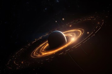 Wall Mural - close up space scene with planets, stars and galaxies. space galaxy background with planet and aster