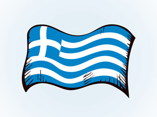 Poster - Flag of Greece. Vector drawing icon