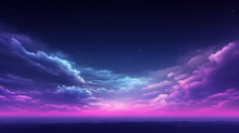 Violet Neon Glow Sky Background