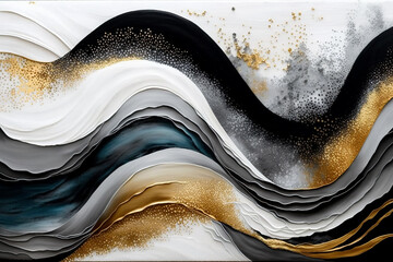 Black and Gold Abstract Background