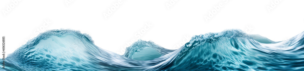 Ocean water surface waves isolated on transparent Generative AI Stock ...