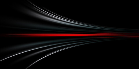 Abstract background of long exposure red tale light on black ,Technology background