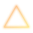 Gradient Neon Light Orange Yellow Equilateral Triangle