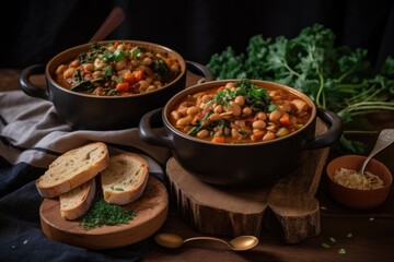 Wall Mural - plant-based and vegan take on classic comfort food, with rich and filling flavors, created with generative ai