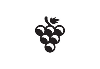 silhouette grape for hotel restaurant bar logo design