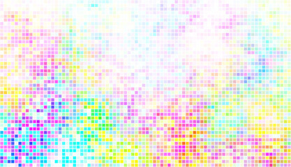 Leinwandbilder - Abstract spectrum colorful bottom mosaic with white copy space.