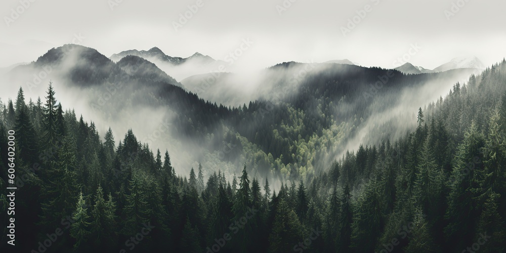 AI Generated. AI Generative. Photo realistic illustration of mountains ...