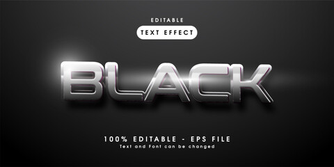 silver black elegant text effect style